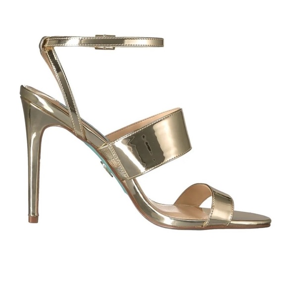 BETSEY JOHNSON JENNA Gold Foil Sling Back Sz 6 - Picture 4 of 8